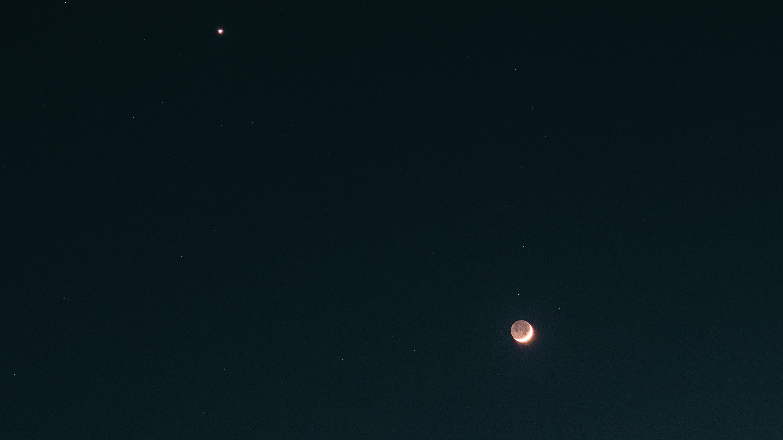 Conjunción de Luna y Marte