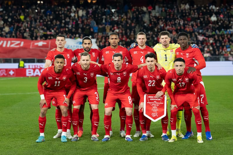 Selección suiza de fútbol, favorita en el grupo B del Mundial. EFE/EPA/CLAUDIO THOMA