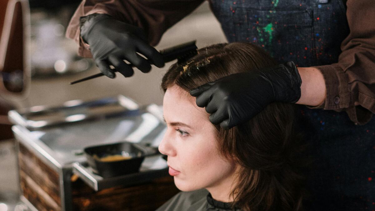 Mechas purple chocolate