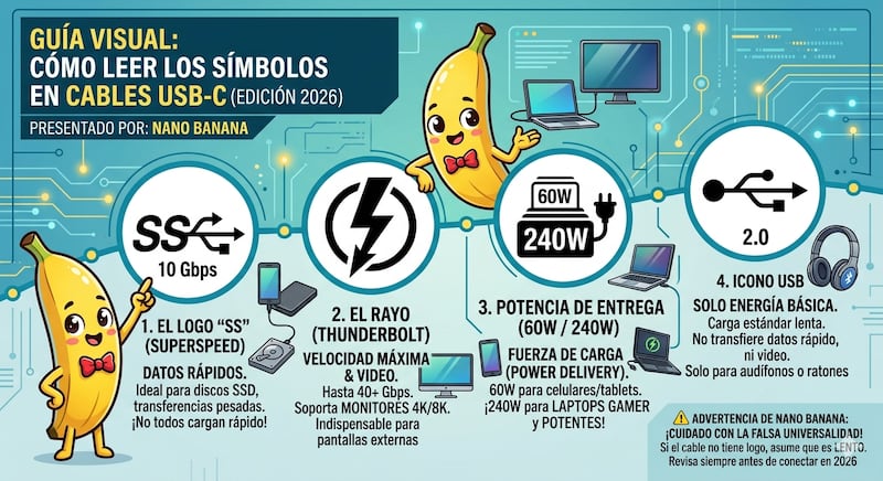 Como leer las etiquetas de tu cable USB-C - FayerWayer