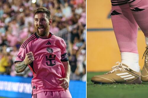 Leo Messi estreia chuteira desenhada em colaboração com Bad Bunny