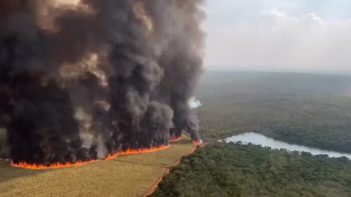 Foto aérea tirada em Ribeirão Preto nesta segunda-feira (30