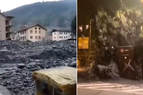 Vídeo impressionante mostra lama atingindo cidade italiana repentinamente; ‘onda’ chegou em sete metros de altura