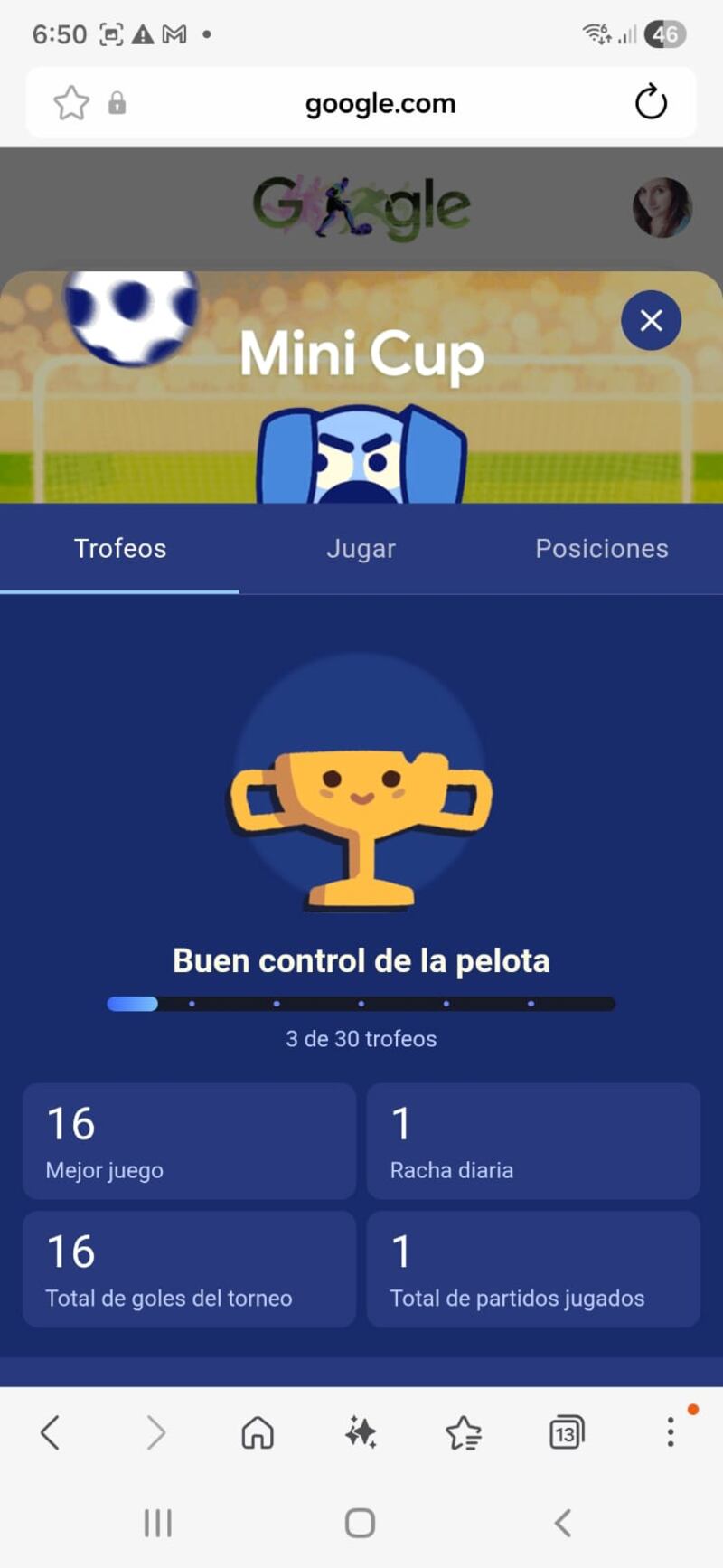 Mini juego - Google Mundial 2026